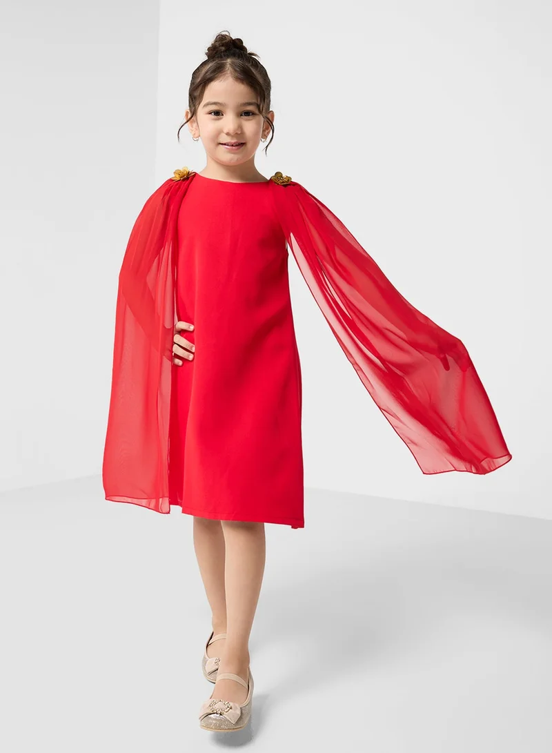 Little Golden Apple Little Slit Sleeves Dress